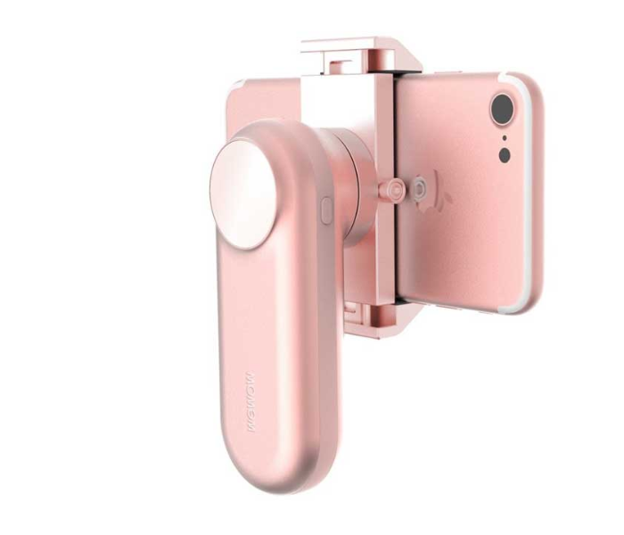 Wewow Fancy Smartphone Gimbal Digital Stabilizer with Power Bank Light and Mirror - Pink 1 in UAE
