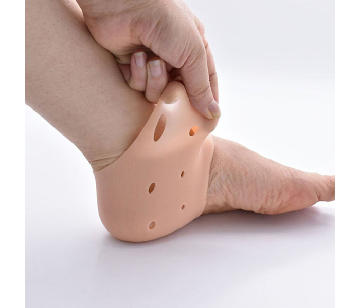 Pair Of Protective Silicone Shoe Heel Cases - Beige 4 in UAE