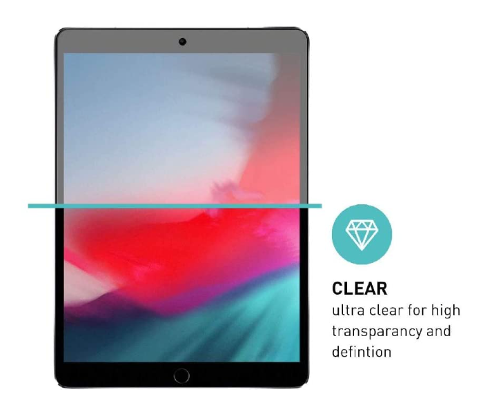 Trands TR-IPS843 10.5 Inch Screen Anti-Scratch Clear Glass Protection for iPad Air 2019 2 in UAE
