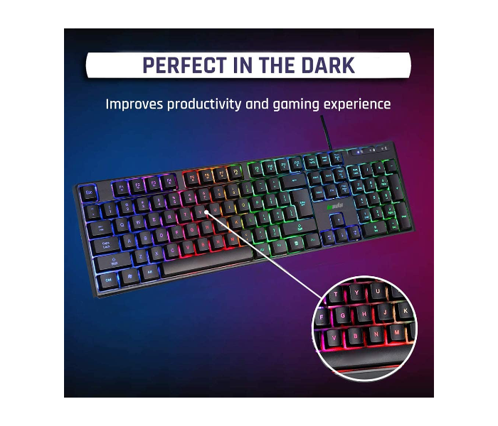 Iends IE-KM695 Gaming Keyboard and Mouse Combo - Black 3 in UAE