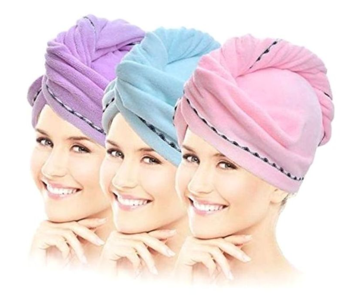 Pack Of 3 Hair Towels - Pink, Blue, Pruple 2 in UAE