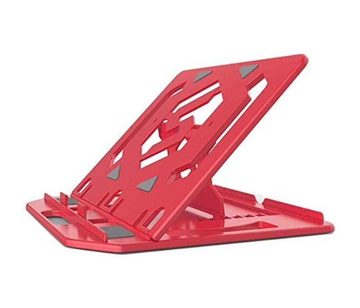 Morepro LS-1101 360 Degree Rotation Laptop or Tablet Stand with Mobile Stand - Red 1 in UAE