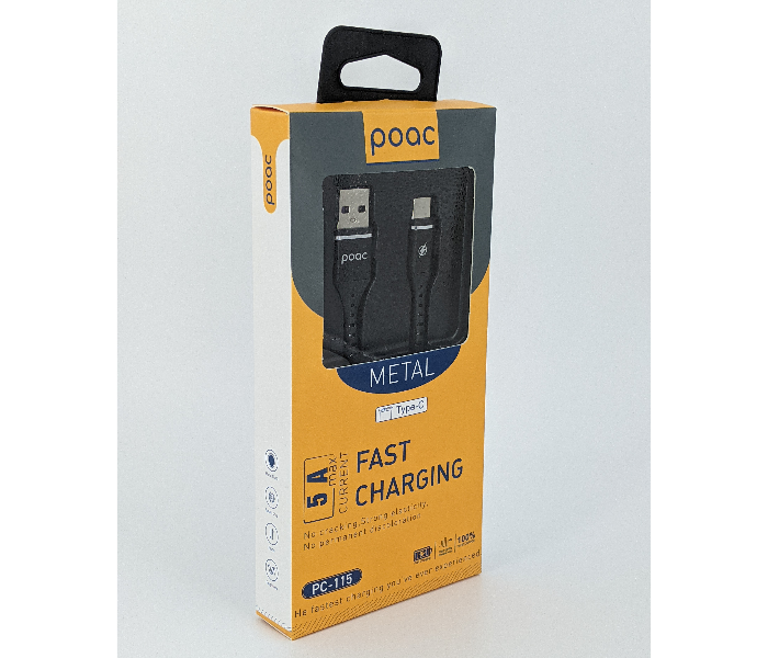 Poac PC-115 5A Type-C Data Cable - Black 3 in OMAN