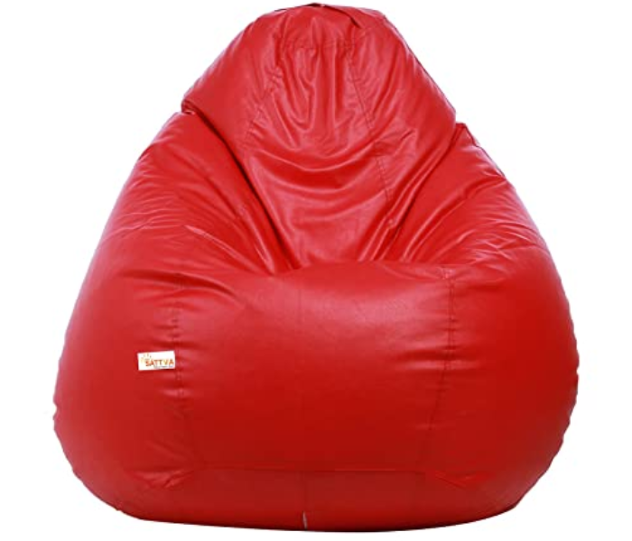 Luxe Decora Comfort 80x80x50centimeter PVC Bean Bag - Red 1 in UAE