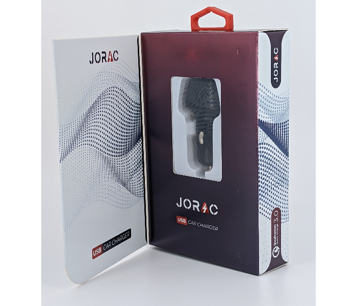 Jorac CR-16 36 Watt 2 Port Car Charging Adaptor - Black 3 in OMAN