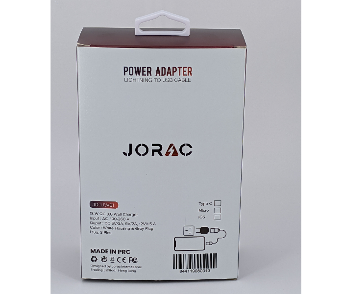 Jorac UW81 18W Qualcomm 3.0 Quick Charge Type-C Cable for Samsung - White 2 in OMAN