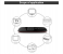 W1 2.4G Air Mouse Wireless Keyboard with Touchpad Mouse Remote Control- Black 6 in OMAN
