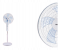 Isonic iF 321 5 Blade Leaf Wind Aerodynamic Design 45Watts 16 Inch Stand Fan- White and Blue 2 in UAE