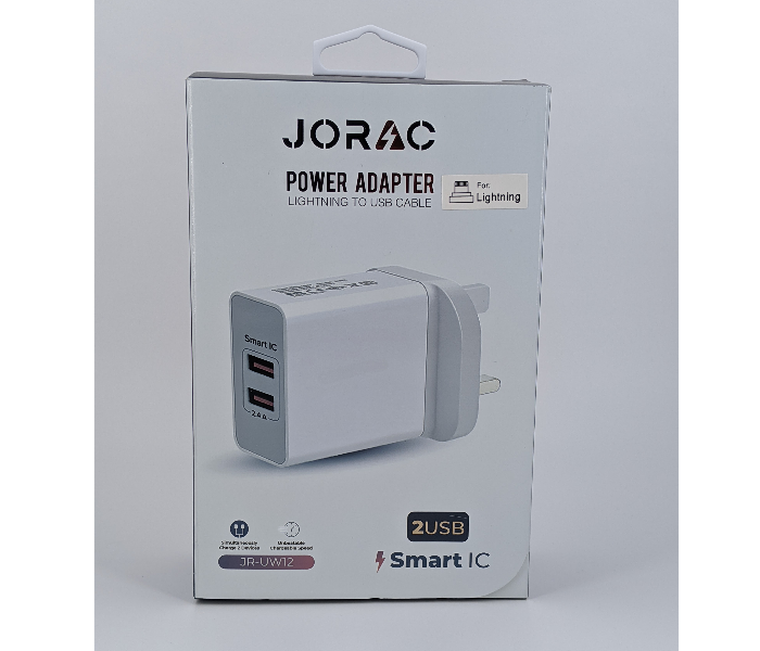 Jorac UW12 Smart IC Lightning 2 Port Charger - White 1 in OMAN