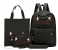 4 Pieces Rozid Elle Casual Backpack for Women - Black 1 in KSA