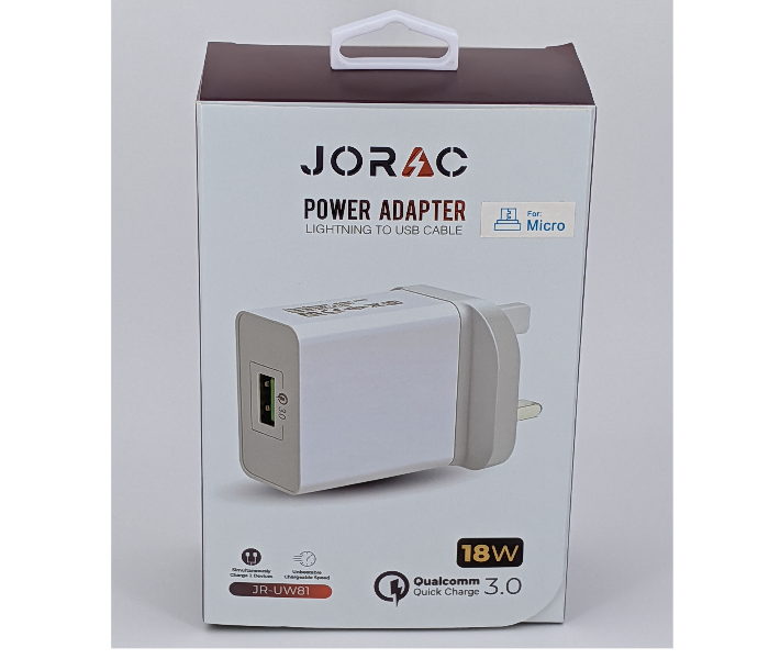 Jorac UW81 18W Qualcomm 3.0 Quick Charge Type-C Cable for Samsung - White 1 in OMAN