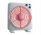 Isonic iF 327 10 Inch 35 Watts 5 Blade Leaf Quiet Motor Aerodynamic Design Box Fan -White and Pink 1 in OMAN