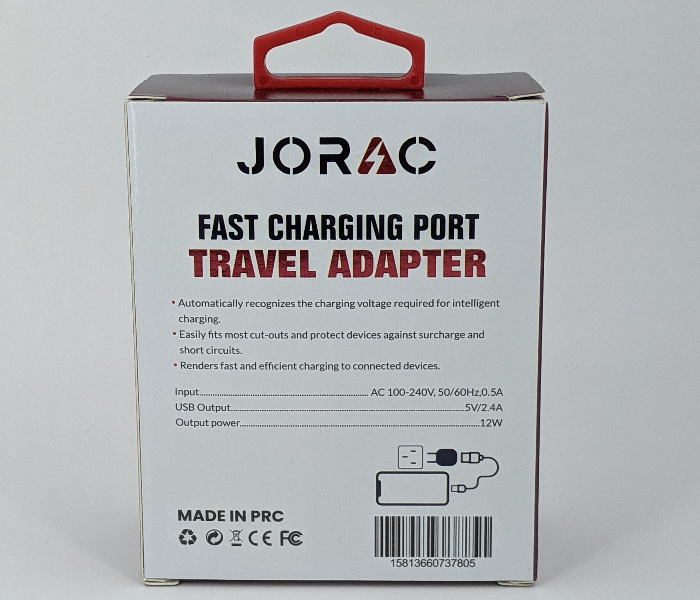 Jorac UW33 Fast Charging Travel Adaptor -White 2 in OMAN