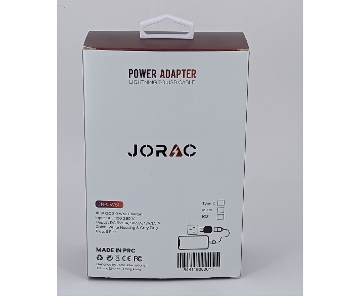 Jorac UW81 18W Qualcomm 3.0 Quick Charge Micro USB Cable - White 2 in OMAN