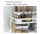 Three Tier Metal Countertop Kitchen Spice Rack with 3 Hooks - White 3 in UAE