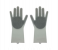  RMM6102 Reusable Cleaning Magic Brush Silicone Gloves - Grey 1 in UAE