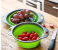 Set of 2 Silicone Collapsible Strainers - Grey and Green 4 in UAE