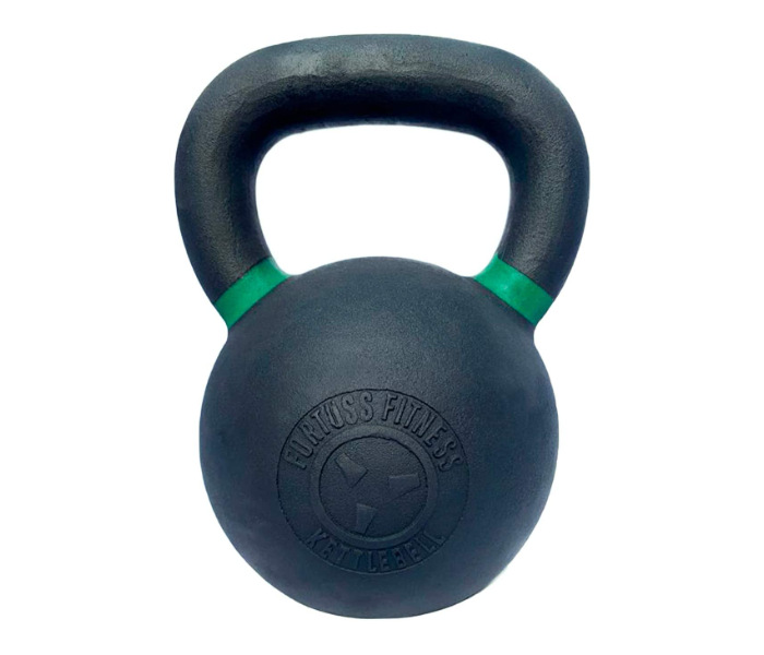 Fortuss 24KG Cast iron Powder Coated Kettlebell Color Coded Handles Crossfit Functional Fitness Home Gym Workout Equipment Strength and Weight Training – Green 1 in UAE