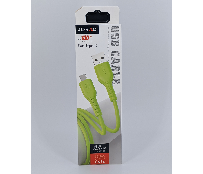 Jorac CA-56 Type-C Cable - Light Green 3 in OMAN