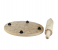 Taqdeer WR-7851 10-inch Wooden Roti Presser with Rolling Pin - Brown 3 in UAE
