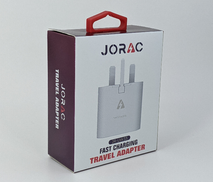 Jorac UW33 Fast Charging Travel Adaptor -White 3 in OMAN