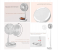 4 in 1 Desktop and Mini Pedestal Fan with Bluetooth speaker - White 3 in UAE
