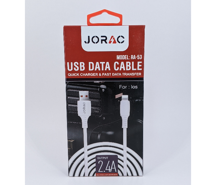 Jorac RA-53 Lightning Data Cable -White 1 in OMAN