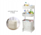 Japanese Style 3 Tier Laundry Basket Organizer with Wheels - White 2 in OMAN