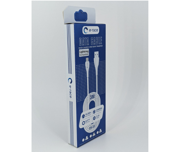 E-Race 3 Meter Type-C Cable -White 2 in OMAN