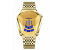 Diamond Style Waterproof Quartz Wristwatch- Gold 1 in UAE