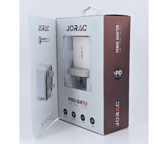 Jorac UW64 Type-C Dual PD Port Quick Charger for Samsung -White 3 in OMAN