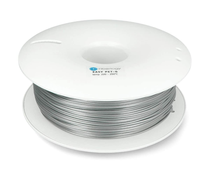 Fiberlogy 1.75mm 3D Printer Filament PET-G Silver 1 in UAE