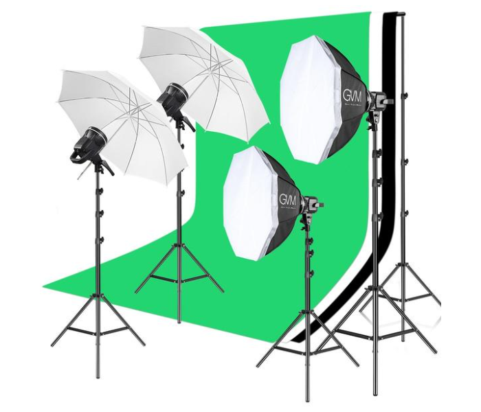 GVM AWP-1195 Daylight LED Light Kit with Umbrella - Black and White 3 in UAE