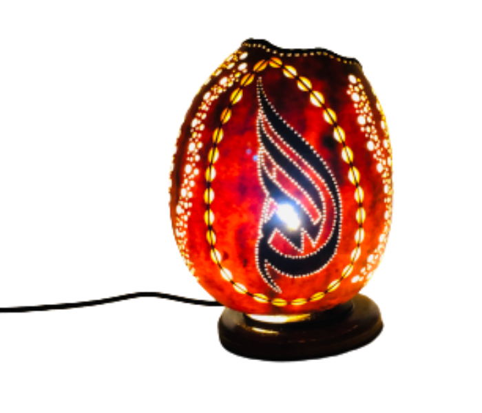 Handmade Gourd Art Night Lamp Allah - Wood 1 in UAE