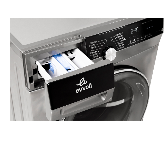 Evvoli EVWM-FBLE-1015S 10 KG 1500 PRM Front Load Washing Machine - Silver 4 in UAE
