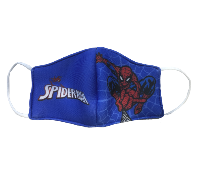 Zap Spider Man Printed Reusable and Washable Mask for Kids - Blue 1 in UAE