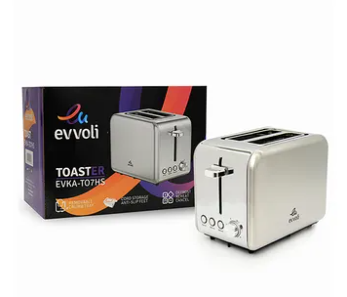 Evvoli EVKA-TO7HS 2-Slice Toaster - Silver 6 in UAE