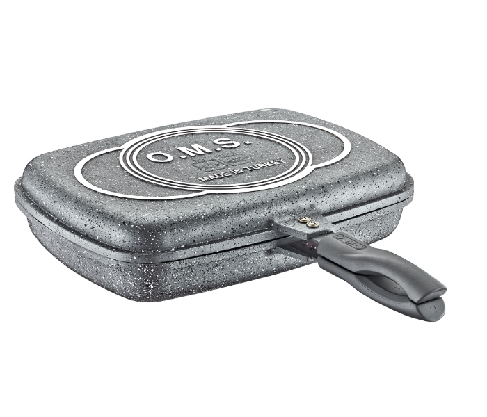 OMS Collections 36Cm Double Sided Granitec Grill Pan - Grey 1 in UAE