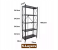 Foldable 5 Tier Storage Shelf Unit with Wheel - Black 5 in OMAN