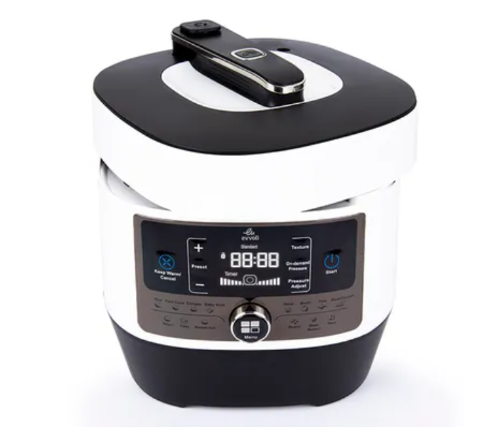 Evvoli EVKA-PC5014B 5 Litter 900W 14 Programs Digital LED Display 24 hours preset timer 14 In 1 Multi-Use Programmable Pressure Cooker - Black and White 4 in UAE