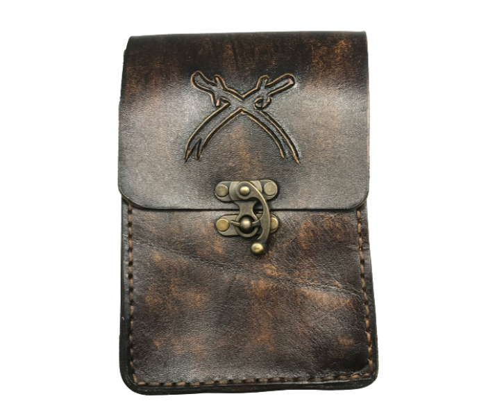 Handmade Small Leather bag for Men- Brown 1 in UAE