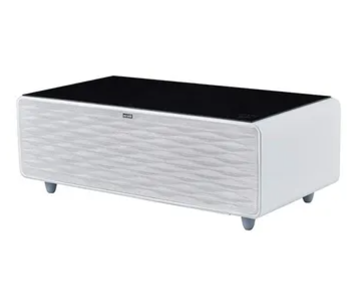Evvoli EVRFS-130LW Smart Touch Table With Two Refrigerating Doors - Black and White 3 in UAE