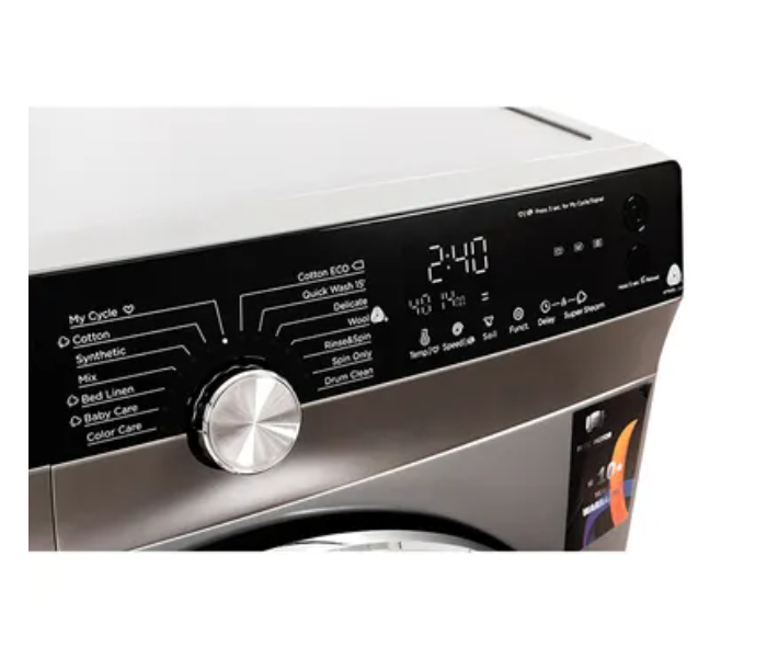 Evvoli EVWM-FBLE-814S 8 KG 1400 PRM Front Load Washing Machine – Silver and Black 4 in UAE
