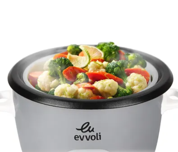 Evvoli EVKA-PC6010S 6 Litter 10 Cook Settings 1100W With 15 Smart Safety Protection Modules 10 In 1 Multi-Use Programmable Pressure Cooker - Black and Silver 5 in UAE