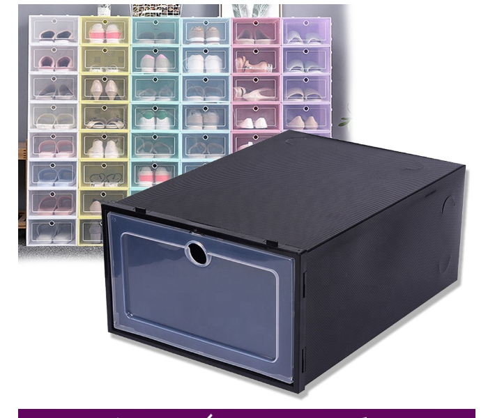 Breathable Shoe Storage Box Transparent Shoe Storage Box with Ventilation  Holes Space-saving Plastic Organizer for Home Boot - AliExpress