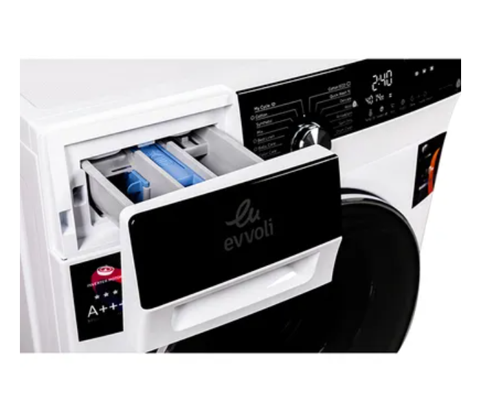 Evvoli EVWM-FBLE-914W 9 KG 1400 PRM Front Load Washing Machine – White and Black 5 in UAE