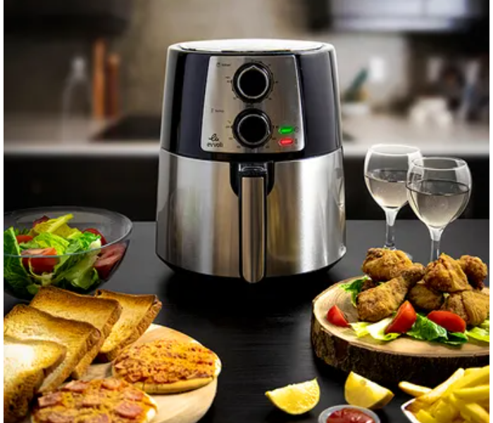 Evvoli EVKA-AF3501B 3.5L 1400W Adjustable Temperature Control Air Fryer - Black and Grey 1 in UAE