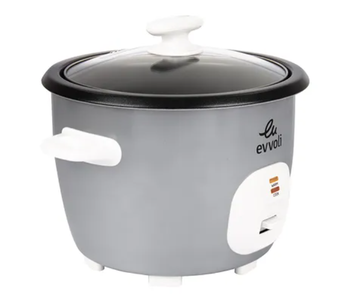 Evvoli EVKA-RC4501S 700W 4.5 Litter Non Stick 2 In 1 Rice Cooker with Steamer - White 2 in UAE