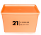 Taqdeer YN-913 Smiley Finishing Plastic Storage Box 15 Litre - Orange 2 in UAE