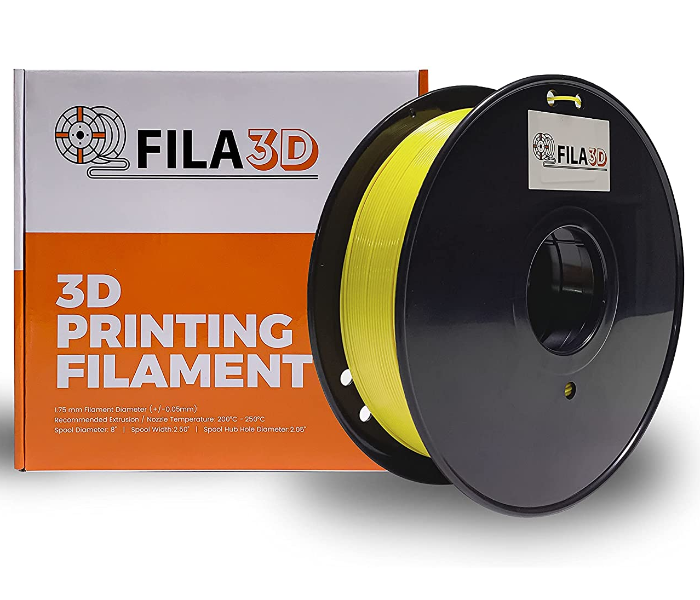 Fila3D 1.75mm TPU 1Kg 3D Printer Filament Transparent - Yellow 1 in UAE